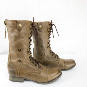 Leather Moto Boot STEVE MADDEN Troopa Combat